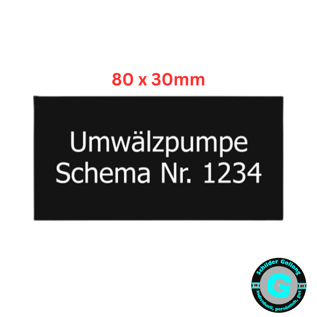 Aluminiumschild– Schwarz